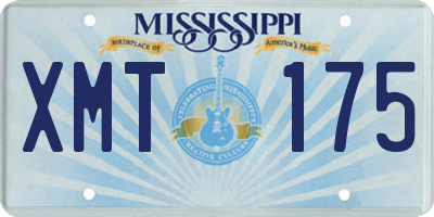 MS license plate XMT175