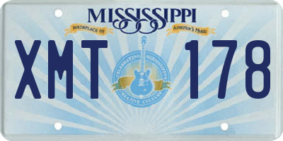 MS license plate XMT178