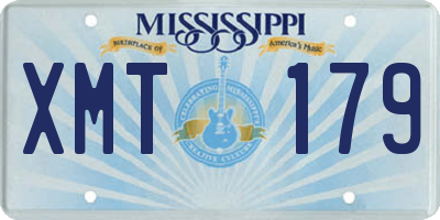 MS license plate XMT179