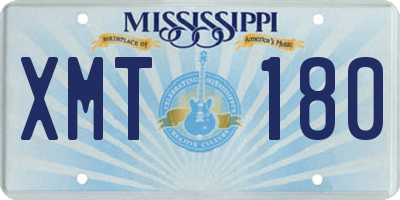 MS license plate XMT180