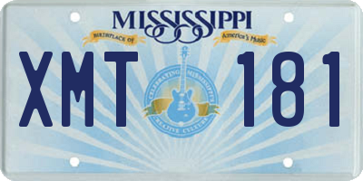 MS license plate XMT181