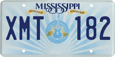 MS license plate XMT182