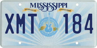 MS license plate XMT184