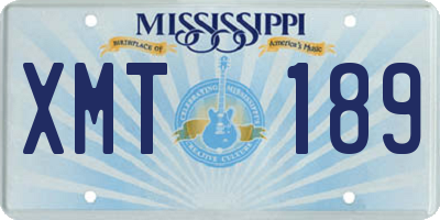 MS license plate XMT189