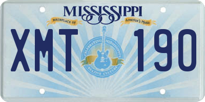 MS license plate XMT190