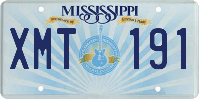 MS license plate XMT191