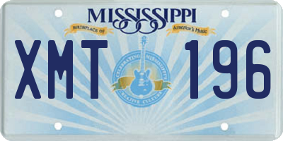 MS license plate XMT196