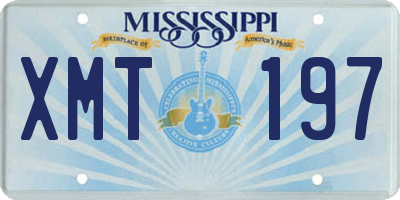 MS license plate XMT197
