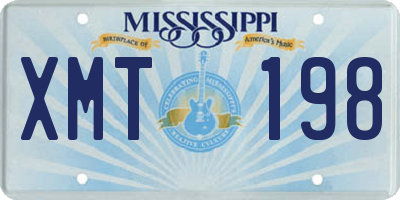 MS license plate XMT198