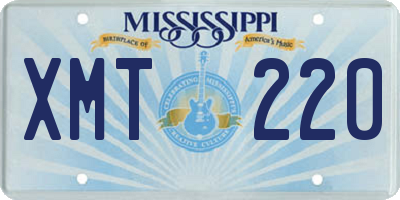 MS license plate XMT220