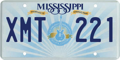 MS license plate XMT221