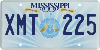 MS license plate XMT225