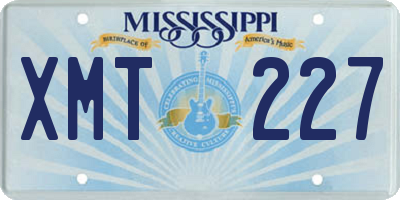MS license plate XMT227