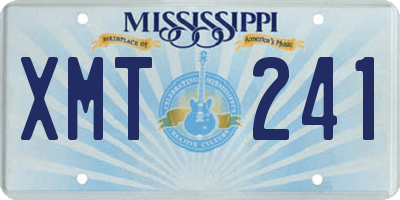 MS license plate XMT241