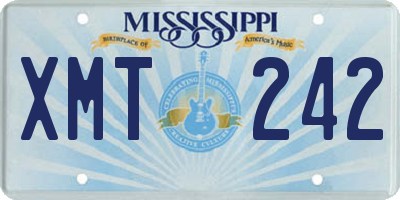 MS license plate XMT242