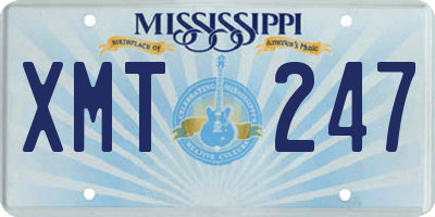 MS license plate XMT247