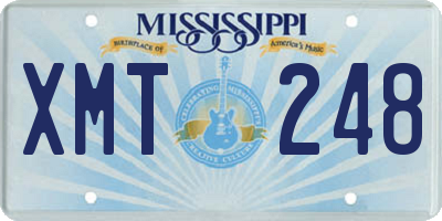 MS license plate XMT248