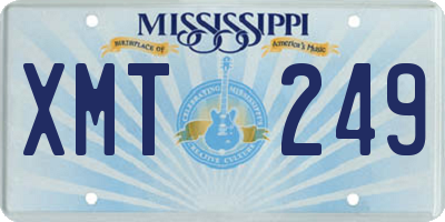 MS license plate XMT249