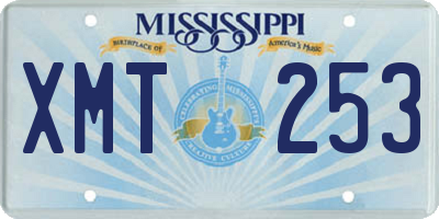 MS license plate XMT253