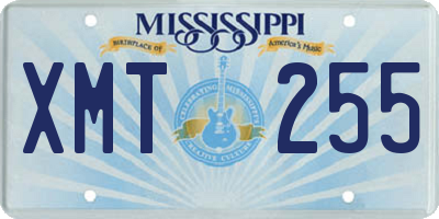 MS license plate XMT255