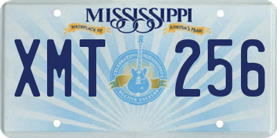MS license plate XMT256