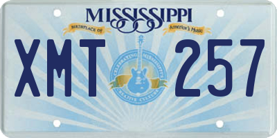 MS license plate XMT257