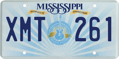 MS license plate XMT261