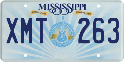 MS license plate XMT263