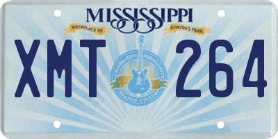 MS license plate XMT264