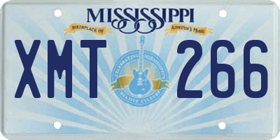 MS license plate XMT266