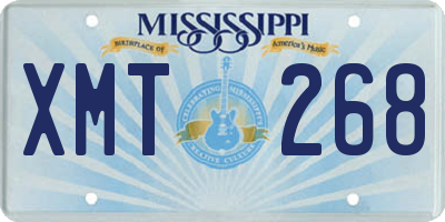 MS license plate XMT268