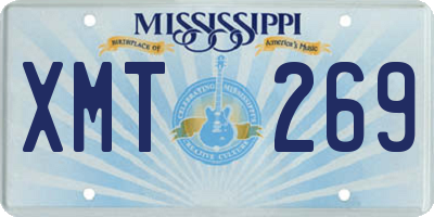 MS license plate XMT269