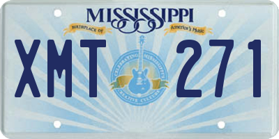 MS license plate XMT271