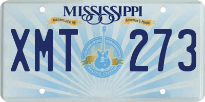MS license plate XMT273