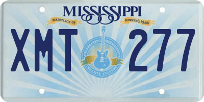 MS license plate XMT277