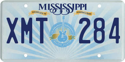 MS license plate XMT284