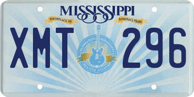MS license plate XMT296