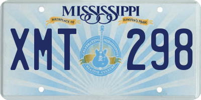 MS license plate XMT298