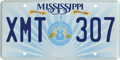 MS license plate XMT307