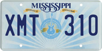 MS license plate XMT310