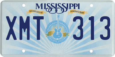 MS license plate XMT313