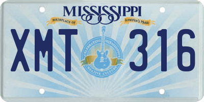 MS license plate XMT316