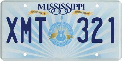 MS license plate XMT321