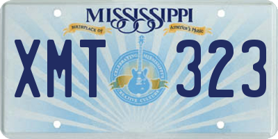 MS license plate XMT323