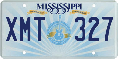MS license plate XMT327