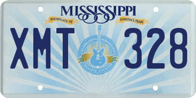 MS license plate XMT328