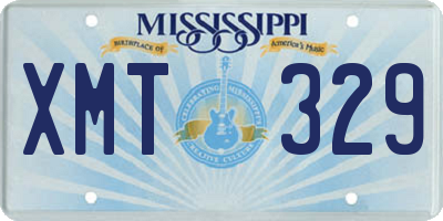 MS license plate XMT329