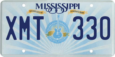 MS license plate XMT330
