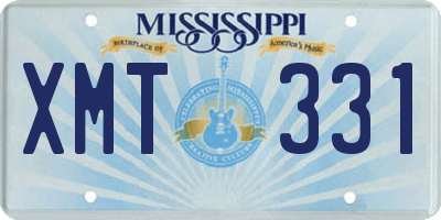 MS license plate XMT331