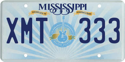 MS license plate XMT333